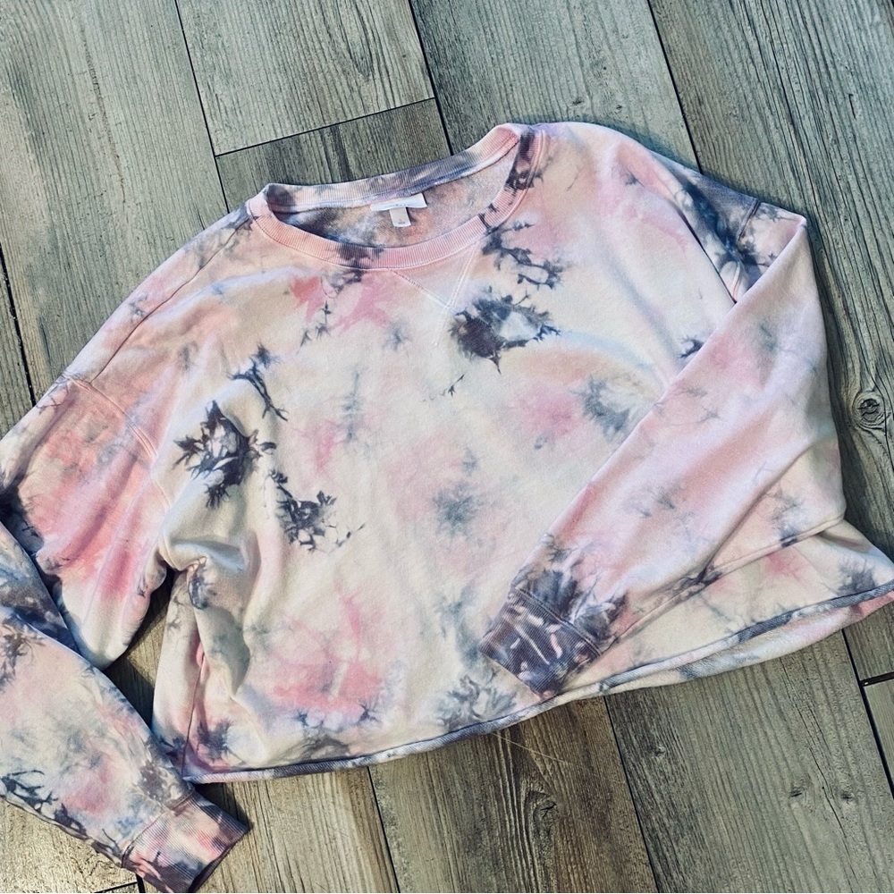 Colsie Large Cotton Crop Top Sweatshirt Tye Dye Size Women’s Large